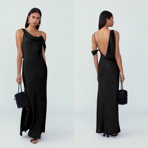 NWT Fame and Partners Francois Dress, Black Maxi Formal Gown